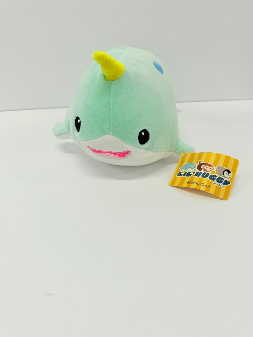 Fiesta Plush Lil Huggy Mint Green Narwhal Stuffed Animal Toy New With Tags